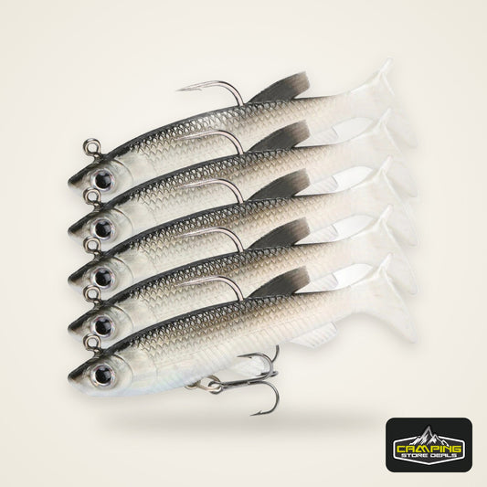 5pcs Kit Fishing Lure Soft Lure 8cm/ 2.8in Artificial Bait Cool Fishing Hooks