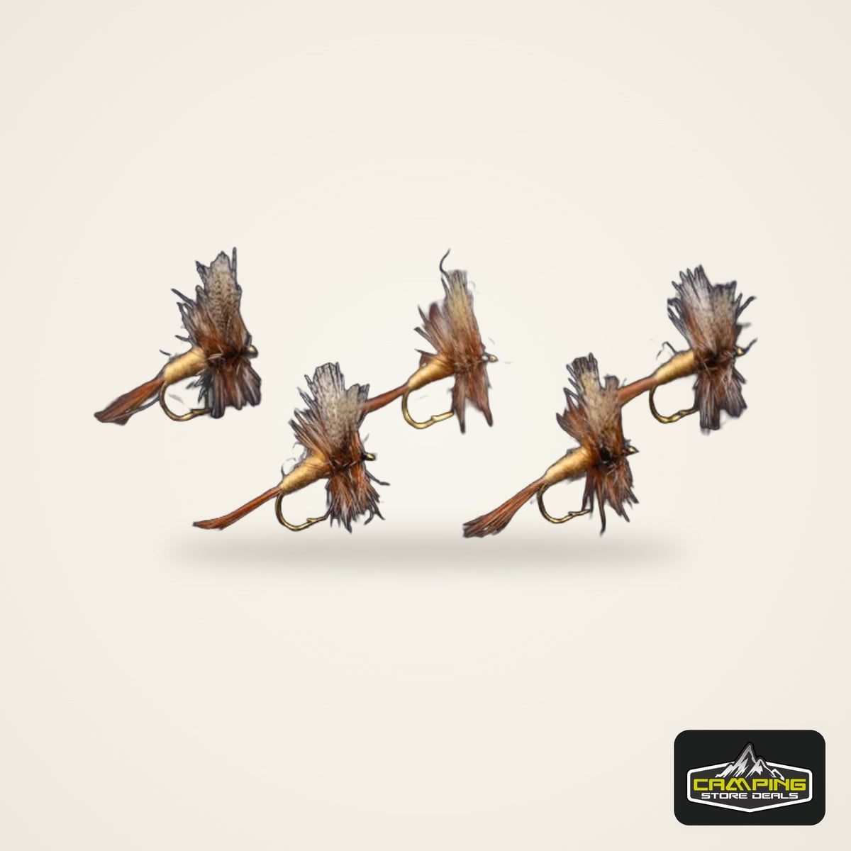 CONTEMPLATOR March Brown Mayfly Dry Fly #12 (5 Pack)