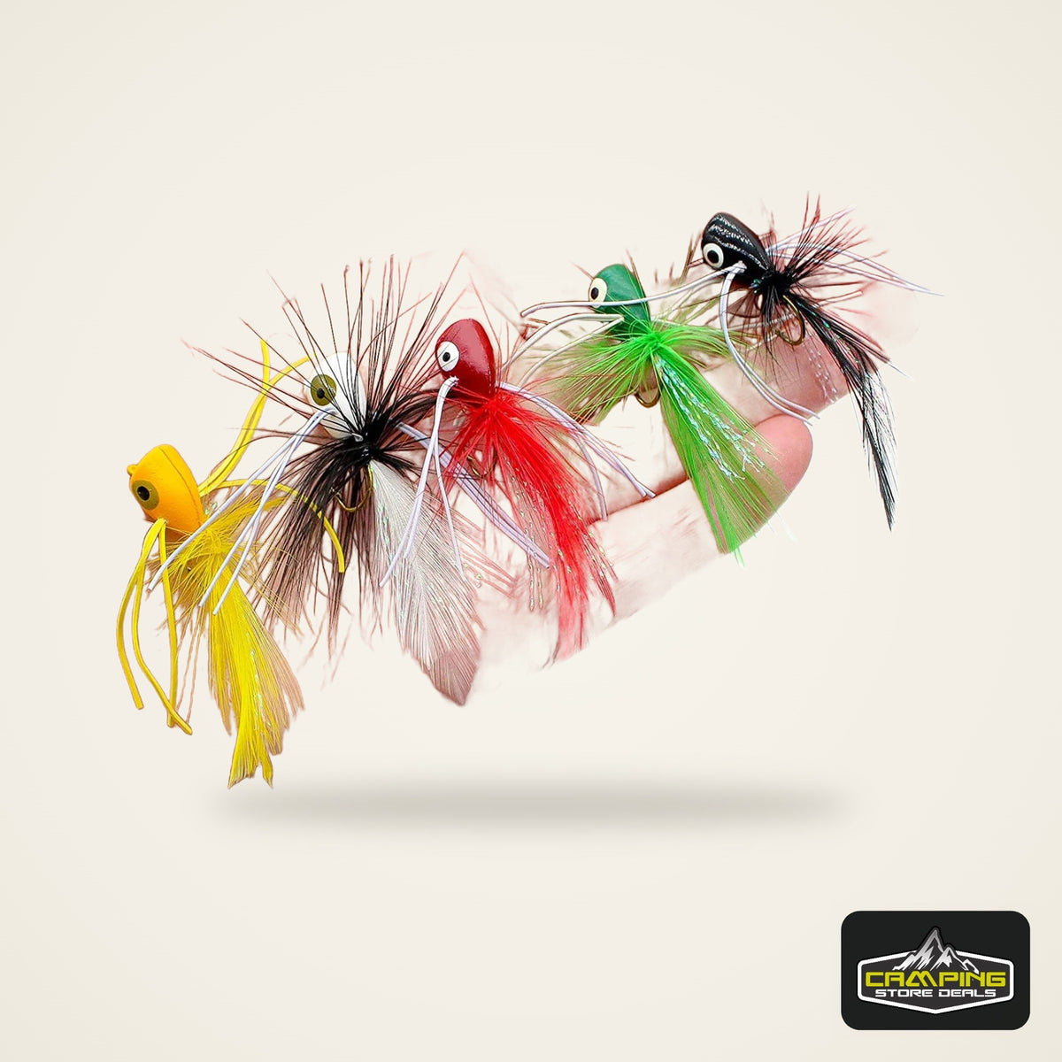 GOBAIT Topwater Popper Flies (5 Pack)