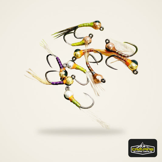 Tungsten Bead Perdigon Jig Nymphs (6/9/12 Pack)