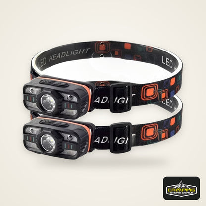 6 Lighting Modes USB Rechargeable LED Headlamp Portable Light with Built in Battery Fishing Head Torch Outdoor Camping Lantern