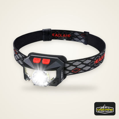 6 Modes Motion Sensor XPE+COB LED Headlamp Flashlight USB Rechargeable Waterproof Camping Head Lamp Running Fishing Headlight