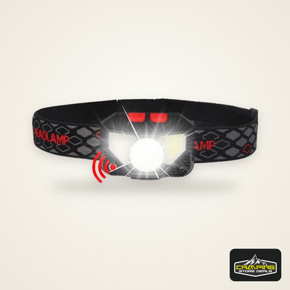 6 Modes Motion Sensor XPE+COB LED Headlamp Flashlight USB Rechargeable Waterproof Camping Head Lamp Running Fishing Headlight