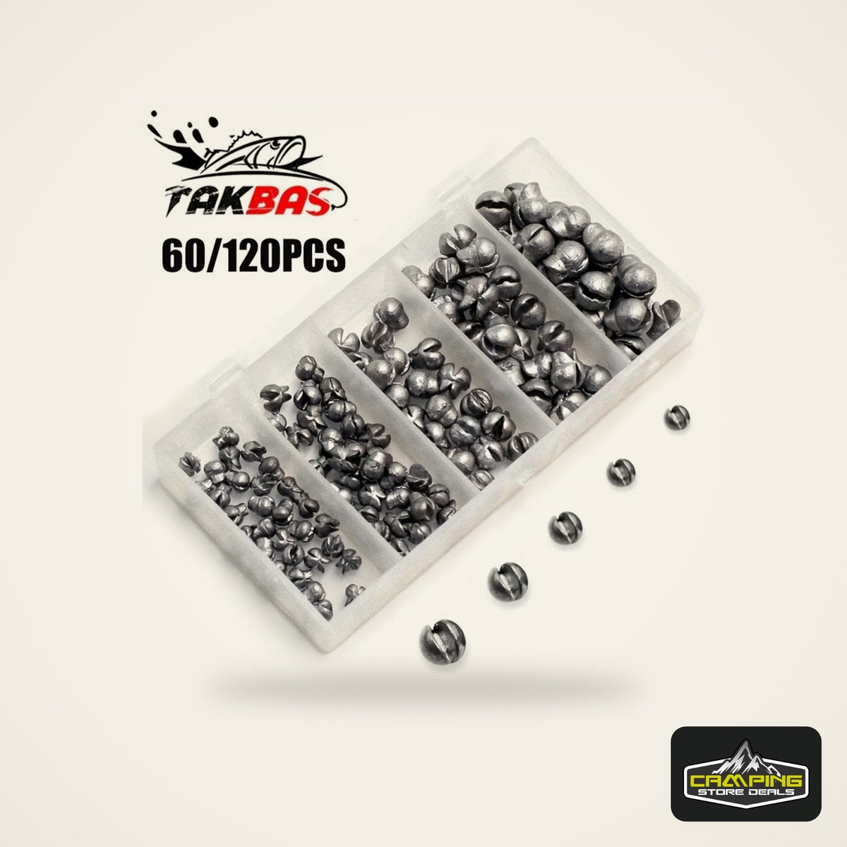 TAKBAS Split Shot Sinker Kit (60/120 Pack)