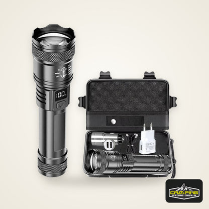 6000000LM LED Flashlight Rechargeable High Power Military Tactical Flashlight Telescopic Zoom Torch Lamp Outdoor Camping Lantern