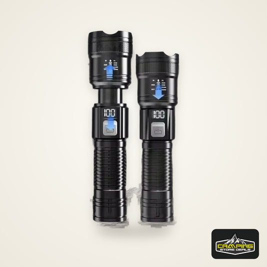 6000000LM LED Flashlight Rechargeable High Power Military Tactical Flashlight Telescopic Zoom Torch Lamp Outdoor Camping Lantern