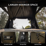 NOVSIGHT Black Roof Top Hard Shell Rooftop Tent 2-3 People Car Camping All Season with Luggage Rack Waterproof Rooftop Tent for for Jeep SUV Truck Overland Car Roof Tent For Camping with Ladder