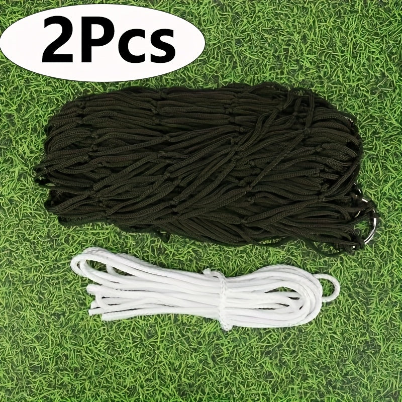 2pcs Portable Nylon Mesh Hammocks - Durable, Non-Woven Outdoor Relaxation Gear for Camping & Sports
