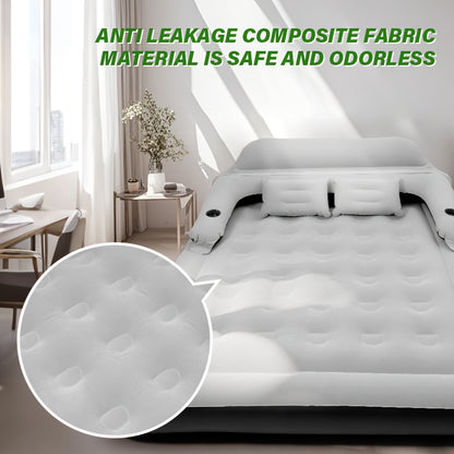 [Automatic Inflatable Mattress] Automatic Double Bed Inflatable Mattress with Backrest Pillow | Portable Air Cushion Outdoor Camping Home Inflatable Mattress Bed with Inflatable Pump