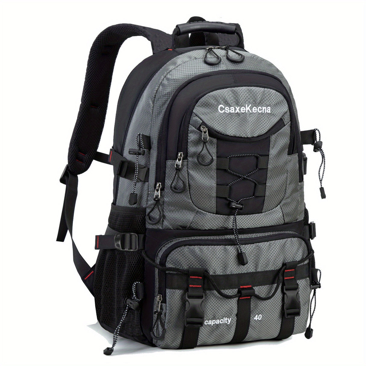 [Lightweight Hiking Backpack] CASAKECA 40L Lightweight Hiking Backpack | Durable Polyester Outdoor Travel Daypack with Laptop Sleeve, Adjustable Straps, USB Charging Port, and Multiple Compartments for Climbing, Camping & Tou