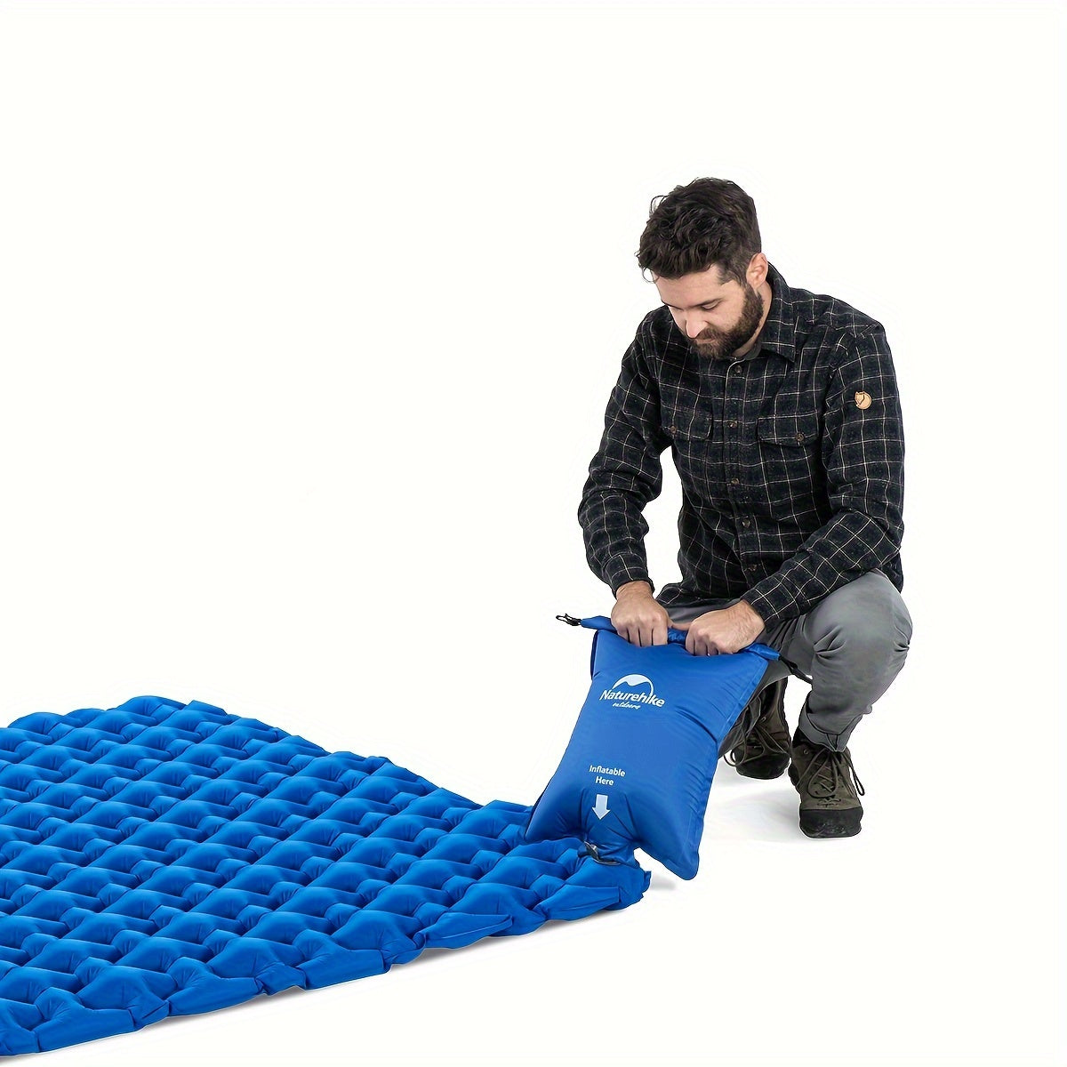 Double Sleeping Pad For Camping, Travel Folding Bed, Ultralight Air Cushion, Inflatable Sleeping Mat For Backpacking, Hiking, Traveling, Tent