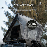 NOVSIGHT Black Roof Top Hard Shell Rooftop Tent 2-3 People Car Camping All Season with Luggage Rack Waterproof Rooftop Tent for for Jeep SUV Truck Overland Car Roof Tent For Camping with Ladder