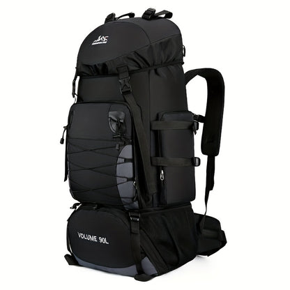 [Durable Hiking Backpack] Durable 90L Large Capacity Hiking Backpack | Multi-Compartment Design for Outdoor Trekking, Camping & Travel, with Adjustable Straps, Laptop Sleeve, and Front Zipper Closure, Hiking Gear