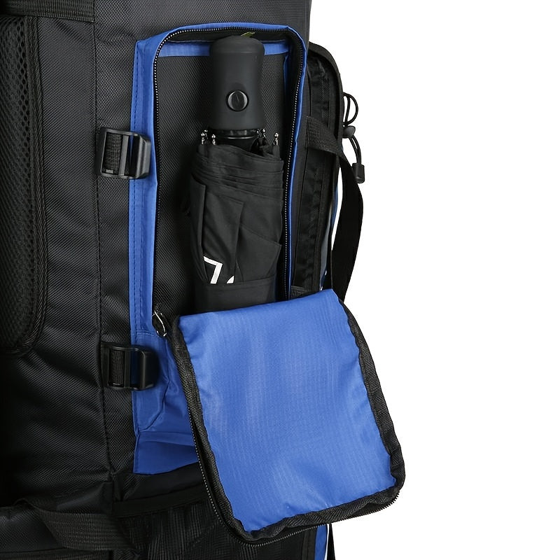 [Durable Hiking Backpack] Durable 90L Large Capacity Hiking Backpack | Multi-Compartment Design for Outdoor Trekking, Camping & Travel, with Adjustable Straps, Laptop Sleeve, and Front Zipper Closure, Hiking Gear