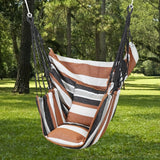 1pc Outdoor Hammock Chair Leisure Swing Hanging Chair Canvas Without Pillow And Cushion Indoor Outdoor Hammock Garden Leisure Furniture Hammocks, OPP Sealed Bag