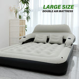 [Automatic Inflatable Mattress] Automatic Double Bed Inflatable Mattress with Backrest Pillow | Portable Air Cushion Outdoor Camping Home Inflatable Mattress Bed with Inflatable Pump