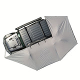 270 Degree Awning for Car, Retractable Car Side Awning, FreeStanding Car Rooftop Tent with LED Lights for SUV Trucks, Folding Portable Car Awning Sun Shelter for Camping Self Driving Trip
