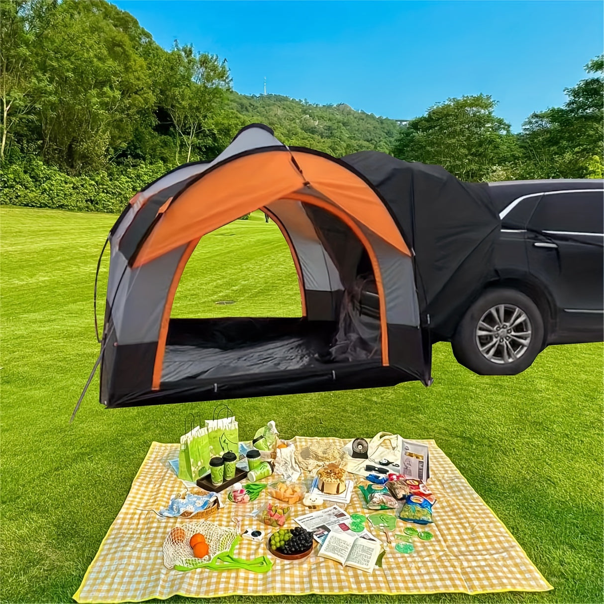 Car Tent, Tailgate Shade Awning Tent For Camping, Vehicle Camping Tents Outdoor Travel Suv Tents For Camping Suv Tent Tailgate Car Tent Suv Tailgate Tent Car Awning Tent