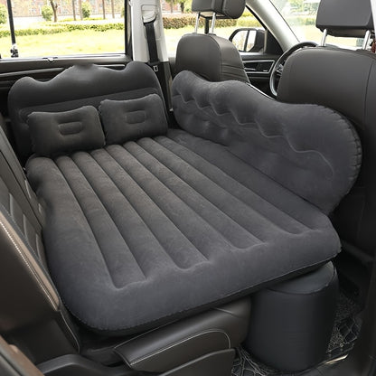 Truck and Car Inflatable Mattress - Car Rear Seat Inflatable Mattress Without Pump - Portable Rear Seat Travel Inflatable Mattress - Camping Holiday Inflatable Mattress - Sleeping Pad with 2 Pillows - Universal Type