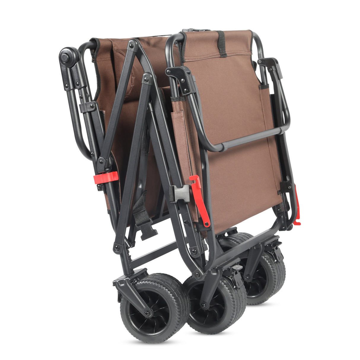 Collapsible Folding Wagon Cart, Convertible beach chair, Large Capacity Camping Wagon, Can hold up to 400 lbs, All Terrain Foldable Wagon, Heavy Duty Utility Wagon Cart For Grocery Outdoor Beach Gardening Shopping Fishing
