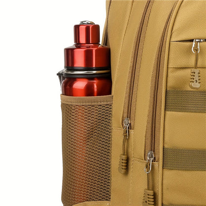 Men'S Camo Large Capacity Backpack - Durable Nylon, Multiple Compartments, Zip Closure, Ideal for Hiking, Travel & School, Outdoor Backpack|Camouflage Backpack|Secure Zipper Closure, Backpack for Trave