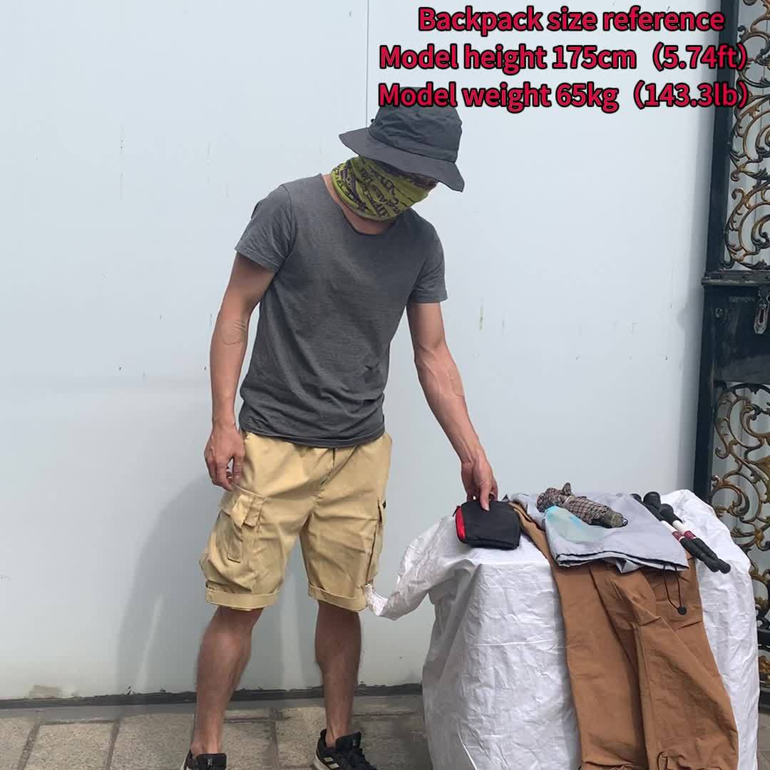 18L Outdoor Sports Backpack Ultra-light Large Capacity Folding Backpack Mountaineering Top Bag Suitable for Hiking, Cycling, Traveling, Business Trips, Commuting and Fitness Shock-absorbing Breathable Shoulder Straps Quick Fo