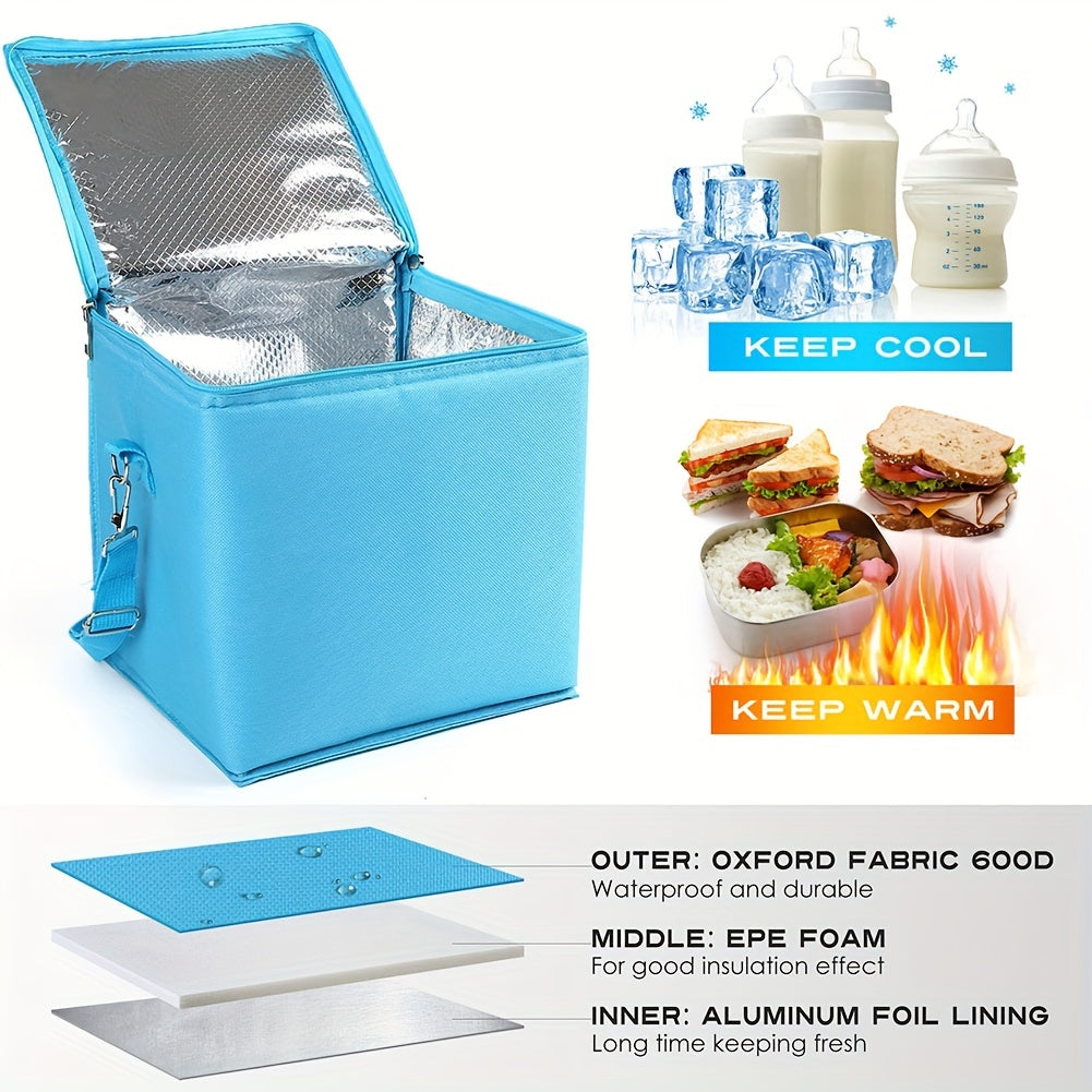 Reusable Insulated Grocery Shopping Bag, Food Delivery Bag, Cooler Bag, Reusable Camping Bag
