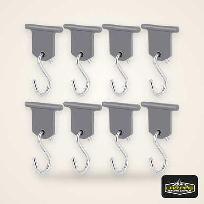 8 Pcs S Shaped Camping Awning Hooks Clips RV Tent Hangers Light Hangers With Holes For Caravan Camperb Accessories