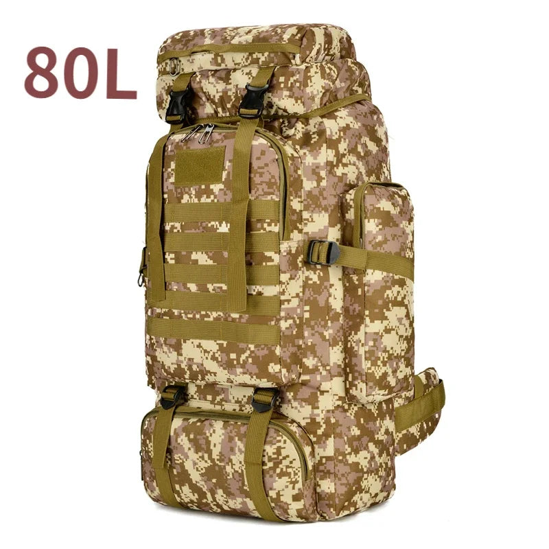 80L Mountaineering Backpack Large Capacity Outdoor Bag