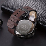 Large Dial Men's Watch - Wrist Watches with Fashion Casual Design, PU Leather Strap, Date Function, Ideal Gift for Him