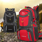 OGEHUAFEE 40L Adventure Backpack - Black with Yellow Accents, Adjustable Straps, Multiple Compartments, Durable Nylon, Ideal for Hiking, Travel, and Everyday Use, Travel Gear | Adjustable Strap Backpack | Durable Zippers