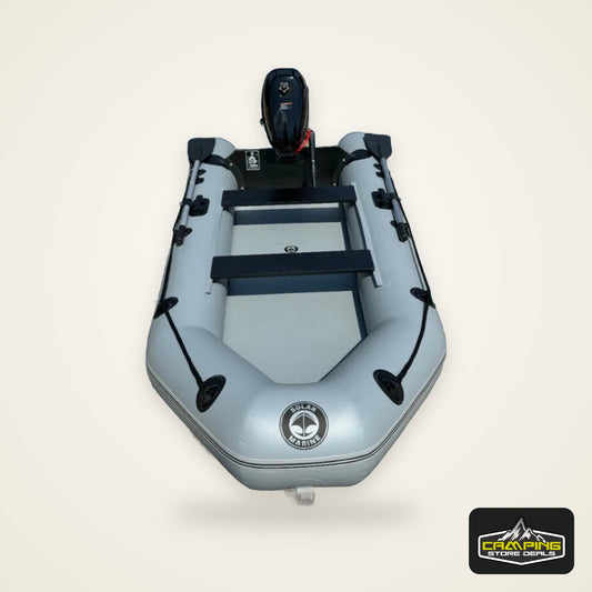 9.2FT Inflatable PVC Boat | Fishing, Surfing & Kayak Racing Dinghy – Portable Assault Boat for 3-4 People Outdoor Watersports