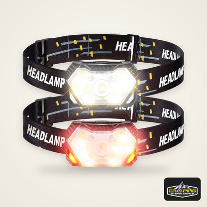 9 Led Strong Light Headlamp USB Rechageable Motion Sensor Headlight Portable Fishing Camping Outdoor Head Lamp Work Flashlight
