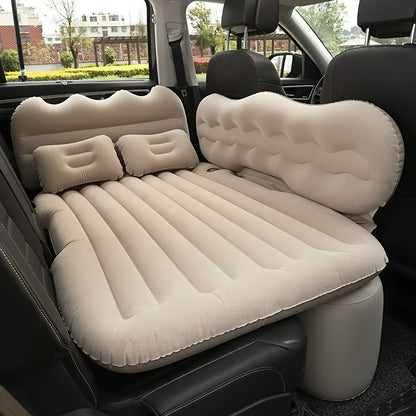 Truck and Car Inflatable Mattress - Car Rear Seat Inflatable Mattress Without Pump - Portable Rear Seat Travel Inflatable Mattress - Camping Holiday Inflatable Mattress - Sleeping Pad with 2 Pillows - Universal Type