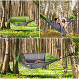 Camping Hammock, Hammock with Mosquito Net 118" x 71" Portable 2 Person Hammock Lightweight Hammocks Tent with Tree Straps for Backpacking Hiking Backyard Camping Outdoor