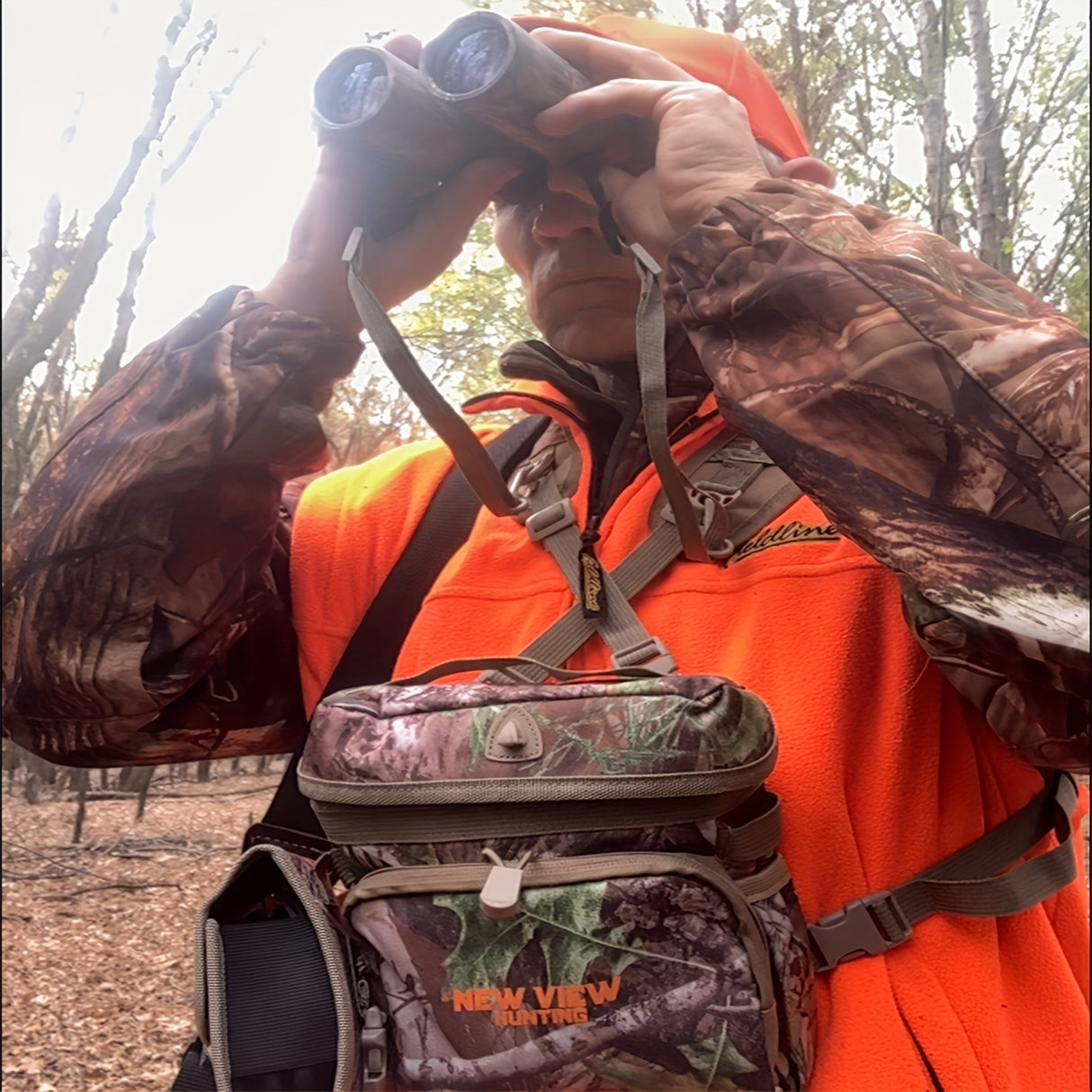 NEW VIEW Adjustable Outdoor Vest Bag For Men, Breathable Chest Bag With Handle, Camouflage Camping Bag Hiking Bag Mountaineering Bag For Wilderness Enthusiast, Explorer