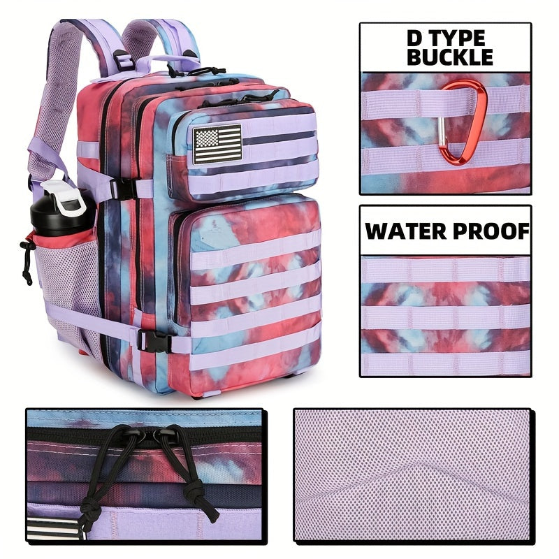 Waterproof Hiking Backpack - Durable Camping Bag for Outdoor Adventures with Rain Cover and Multiple Compartments