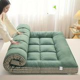 1200gsm Plaid Three-Dimensional Side Pad, Roll Up Sleeping Pad, Cool Mattress Mattress Floor Mattress, Roll Up Mattress Thick Folding Sleeping Pad Breathable Floor Futon Mattress Sofa Sleeping Pad Roll Up Mattress Pad Japanes