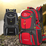 OGEHUAFEE 40L Adventure Backpack - Black with Yellow Accents, Adjustable Straps, Multiple Compartments, Durable Nylon, Ideal for Hiking, Travel, and Everyday Use, Travel Gear | Adjustable Strap Backpack | Durable Zippers
