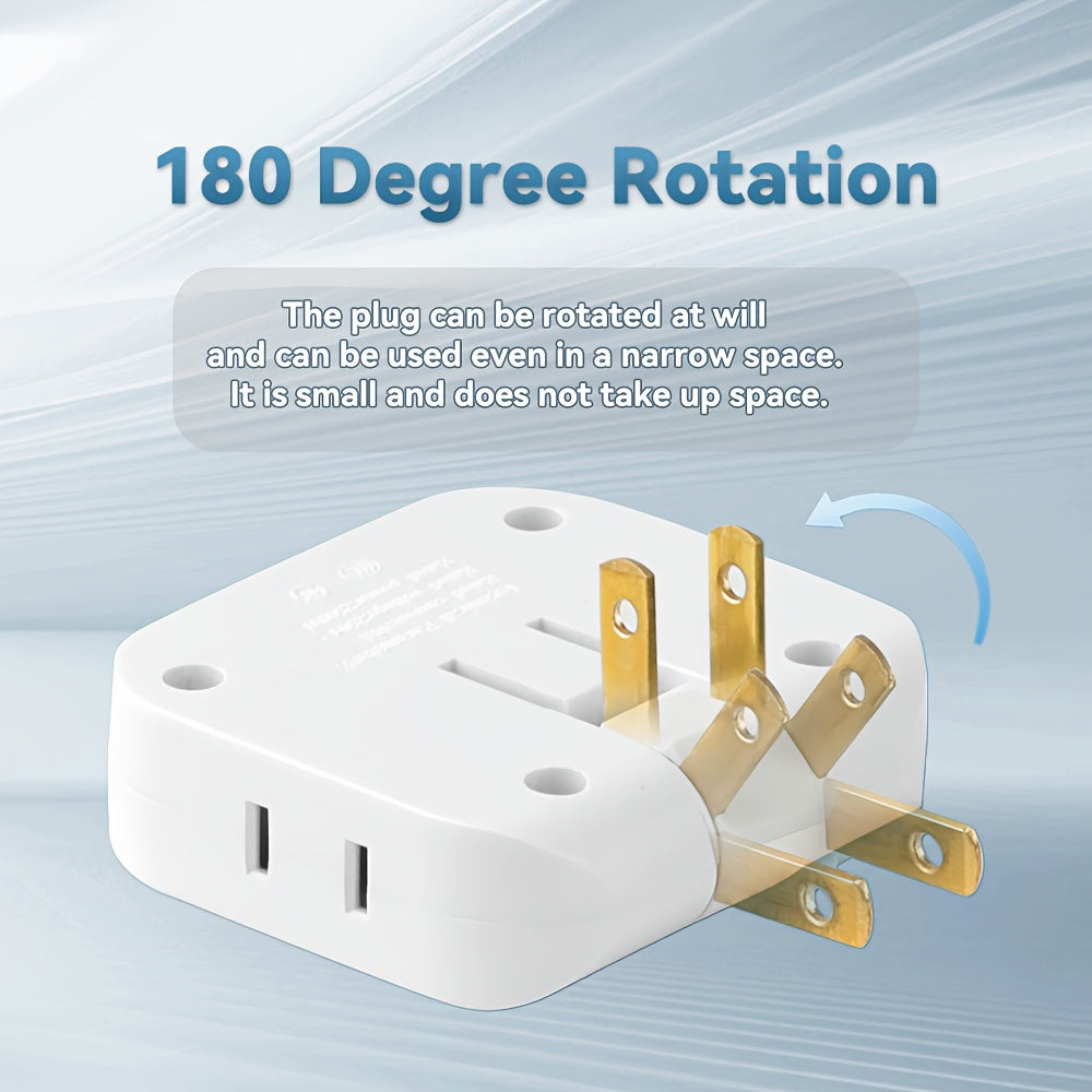 Universal 110V/220V Rectangle Portable Power Socket Adapter with Collapsible Converter - USB Slot and Power Supply - Travel-Friendly Compact Design for Worldwide Use