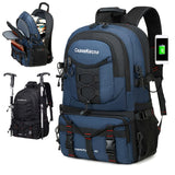 [40L CsakeKecna Backpack] CsakeKecna 40L Lightweight Hiking Backpack | Large Capacity Travel Climbing Rucksack with Laptop Compartment, USB Powered, Adjustable Straps, Zip Closure, Polyester Lining - Solid Color for Men and W