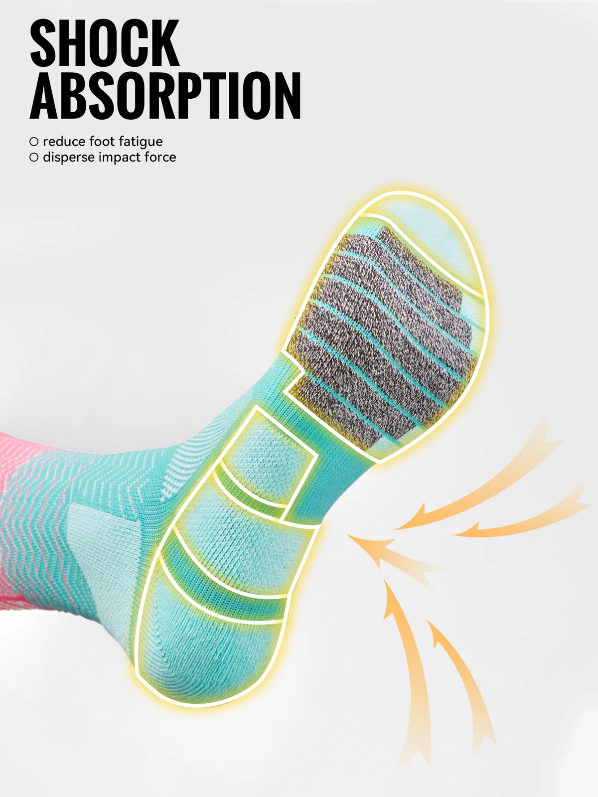 WRELS 1/2/3 Cushioned Sports Athletic Socks Breathable Running Socks Cushion Padded Moisture Wicking For Walking Hiking Running