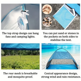 Quick Set Up-Pop Up Beach Tent Portable Sun Shade Shelter Outdoor Camping Fishing Canopy,Camping Accessories,Sturdy Construction
