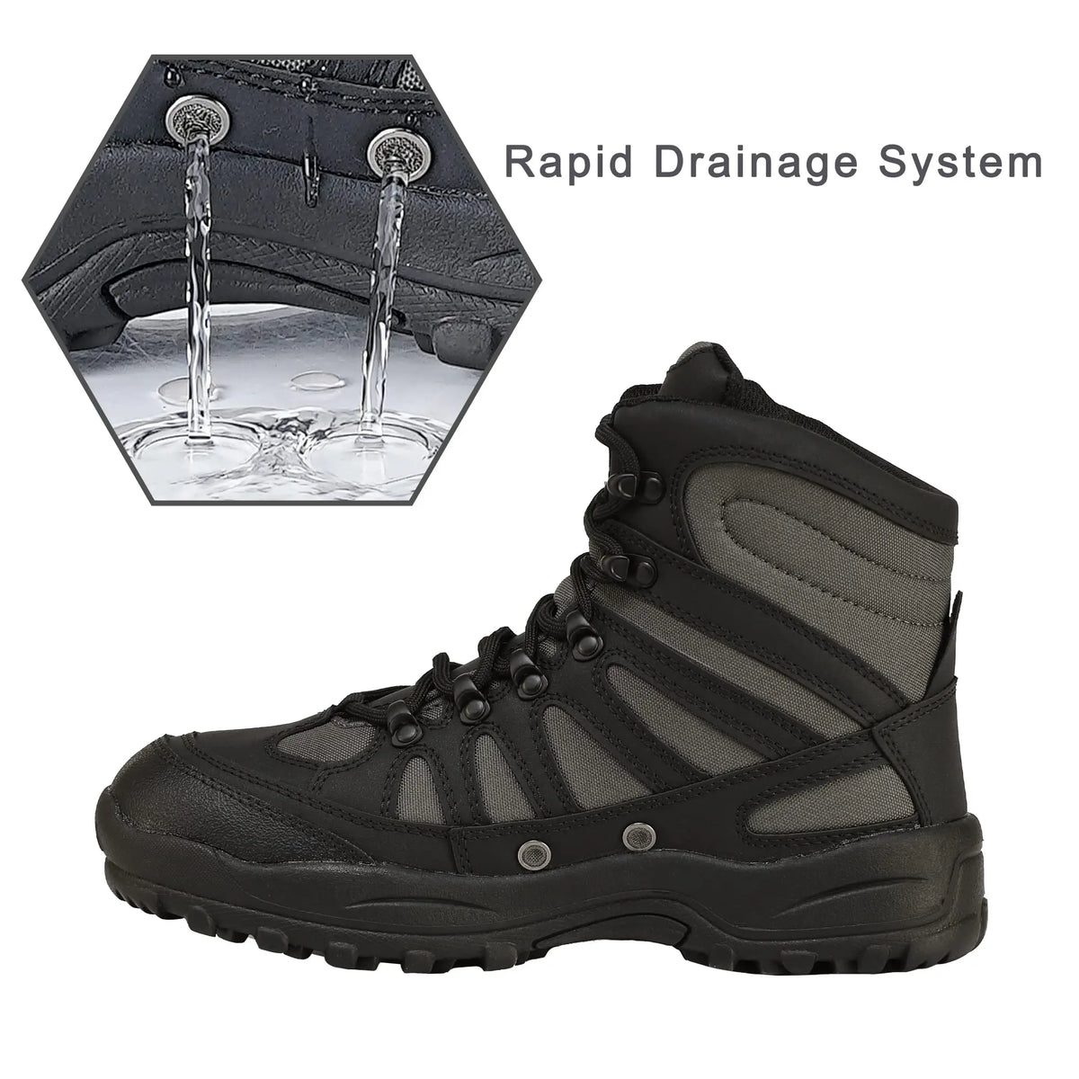 8 Fans Wading Boots with Rotating Buckle Lacing