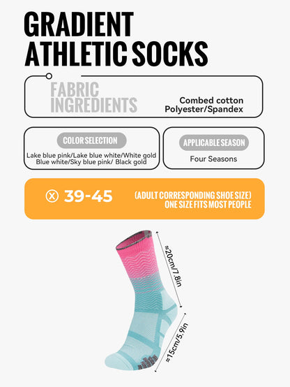 WRELS 1/2/3 Cushioned Sports Athletic Socks Breathable Running Socks Cushion Padded Moisture Wicking For Walking Hiking Running