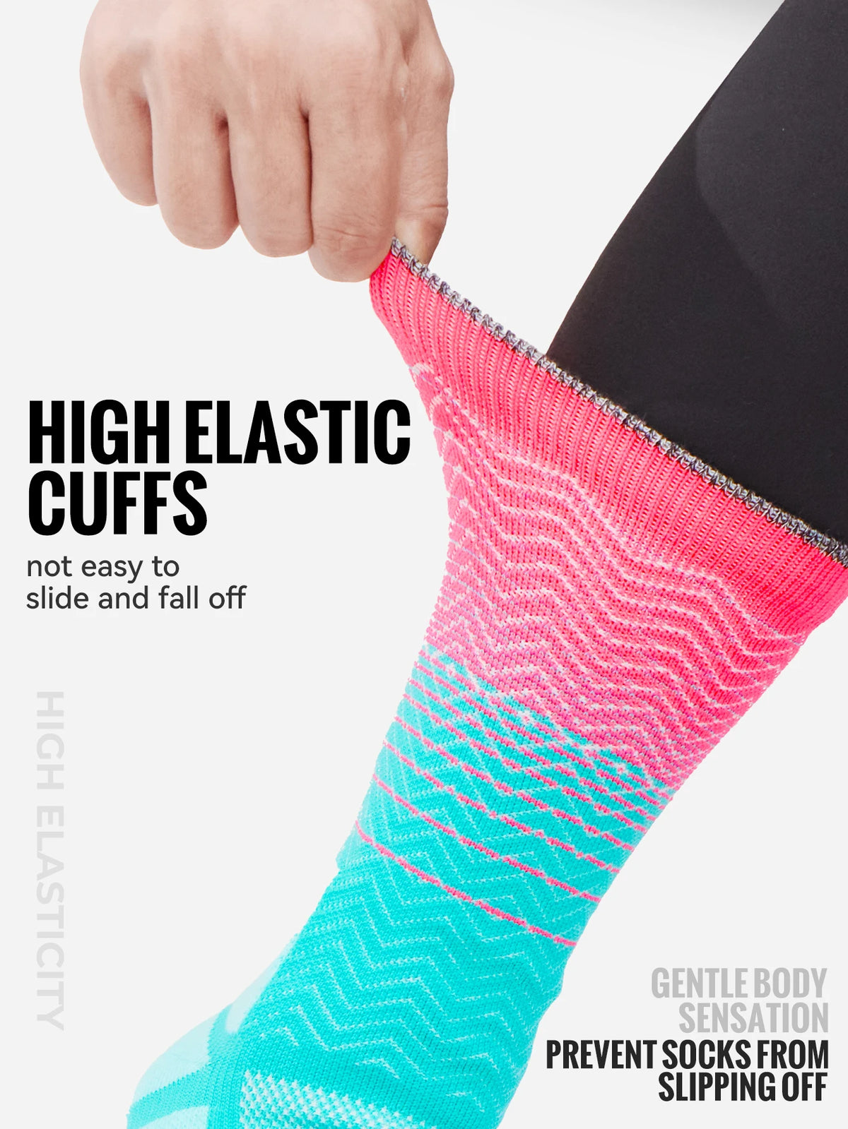 WRELS 1/2/3 Cushioned Sports Athletic Socks Breathable Running Socks Cushion Padded Moisture Wicking For Walking Hiking Running