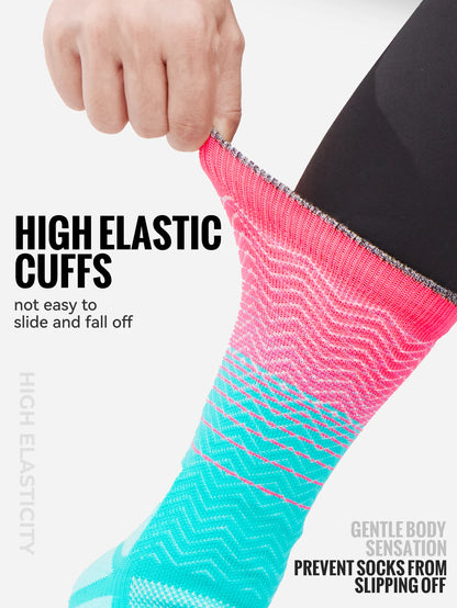 WRELS 1/2/3 Cushioned Sports Athletic Socks Breathable Running Socks Cushion Padded Moisture Wicking For Walking Hiking Running