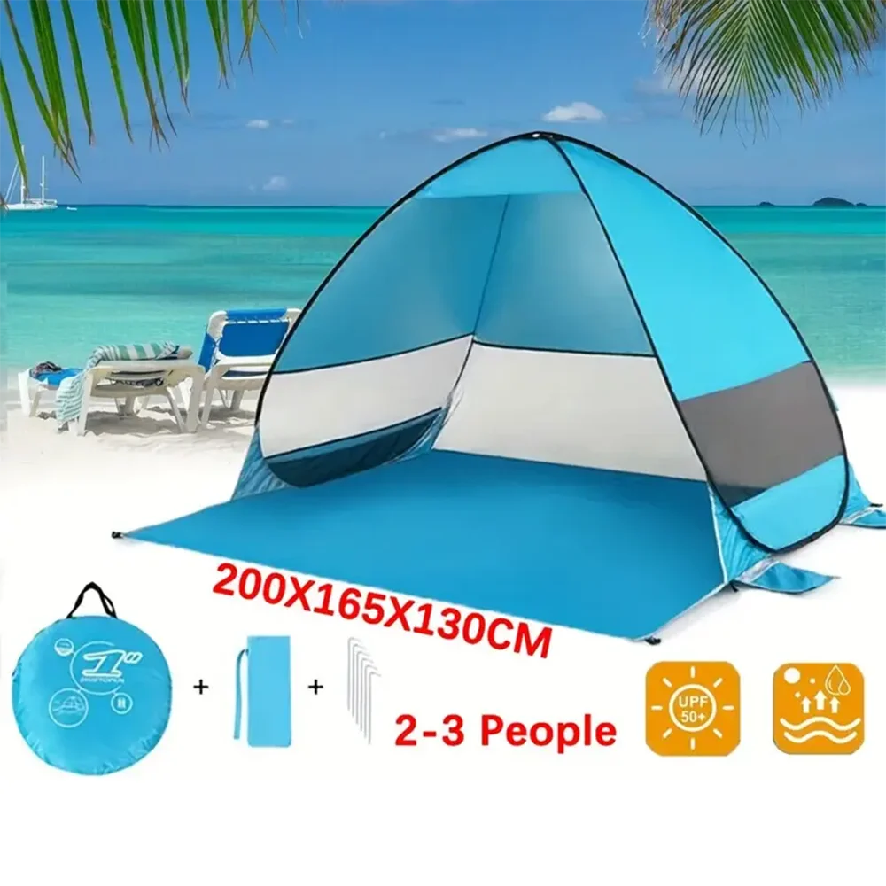 Quick Set Up-Pop Up Beach Tent Portable Sun Shade Shelter Outdoor Camping Fishing Canopy,Camping Accessories,Sturdy Construction