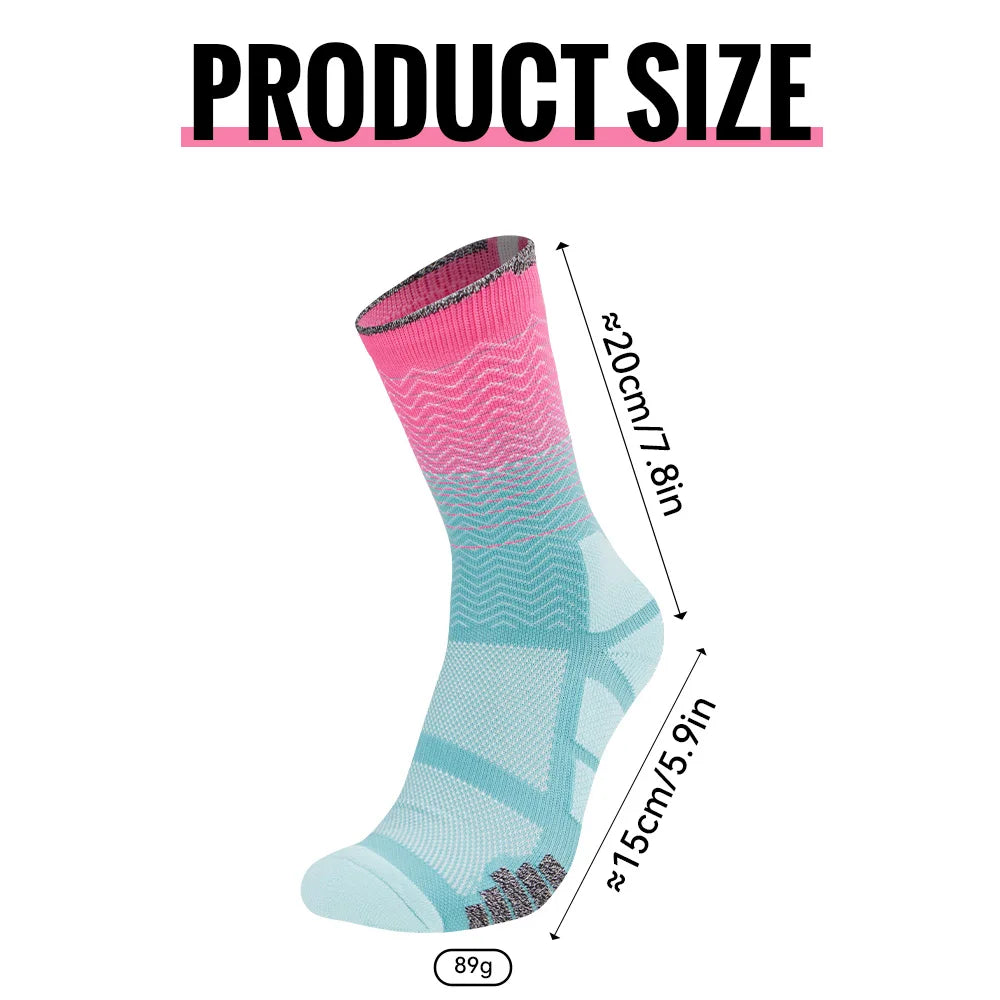 WRELS 1/2/3 Cushioned Sports Athletic Socks Breathable Running Socks Cushion Padded Moisture Wicking For Walking Hiking Running