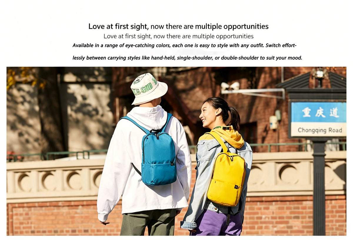 Xiaomi Colorful Small Backpack Men's and Women's Shoulder Bag Outdoor Waterproof Ultra-lightweight Student Portable Sports Bag -